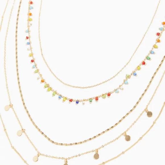 Torrid NWT Multi bead Necklace AND Hoops - Picture 2 of 5